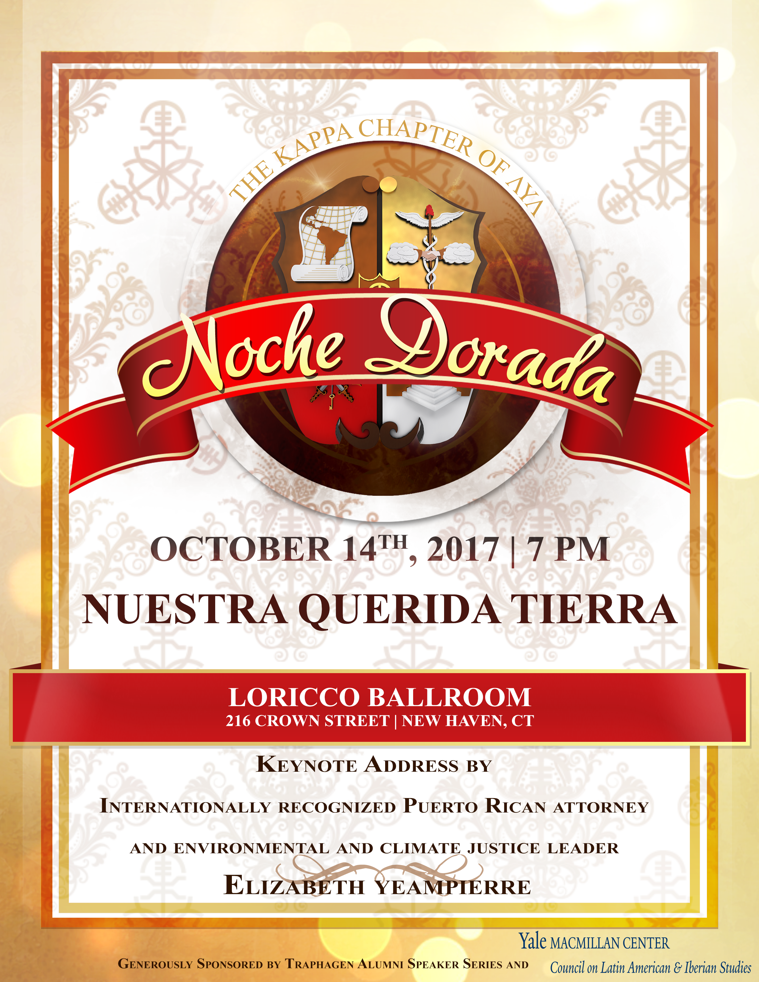 Noche Dorada - Unidad Latina's Annual Gala to Celebrate Latinx Culture | Yale Center Council on Latin American & Iberian Studies