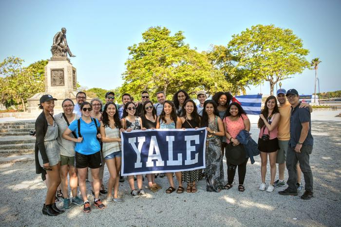 Students and faculty of the first History and Culture of Cuba course trip to Cuba. Havana in March, 2017