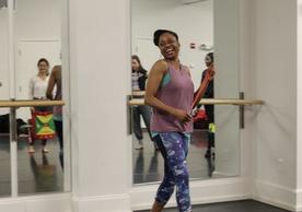 Dr. Adanna Kai Jones, Assistant Professor of Dance at Bowdoin College, leading the first event in the Caribbean Studies Working Group’s Spring 2020 Embodied Interventions Series.   Photographs by Teanu Reid, Ph.D. Candidate in African American Studies and History.