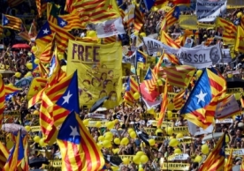 Barcelona protest against detention of pro-independence leaders, April 15, 2018.